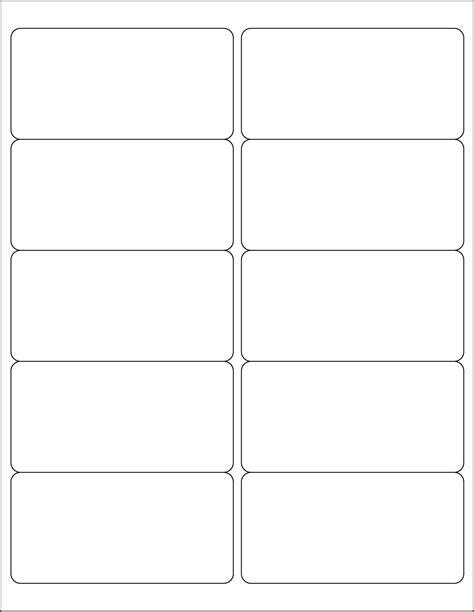 1 X 4 Label Template Printable Download