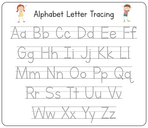 10 Alphabet Tracing Templates For Kids