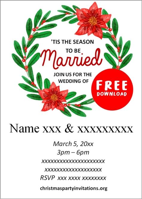 10 Christmas Wedding Invitation Templates To Inspire