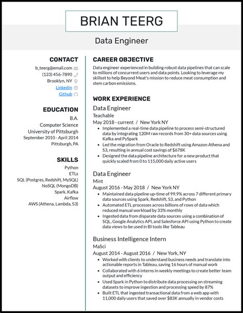 10 Engineering Resume Templates To Boost Your Career