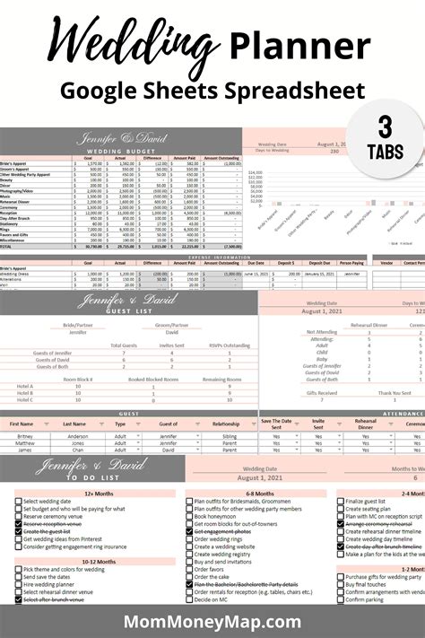 10 Essential Wedding Planner Templates In Google Sheets