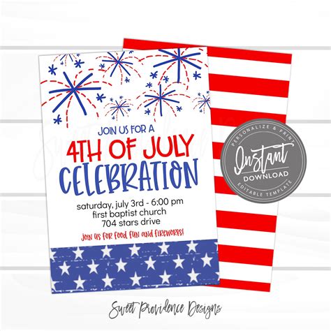 10 Free 4th Of July Invitation Templates To Try