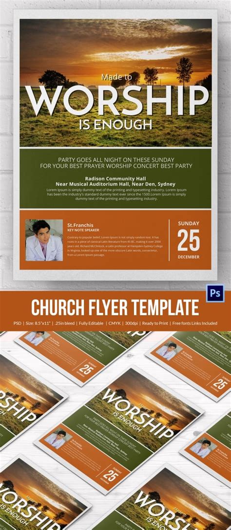 10 Free Church Flyer Templates For Instant Download