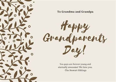 10 Free Grandparents Day Card Templates