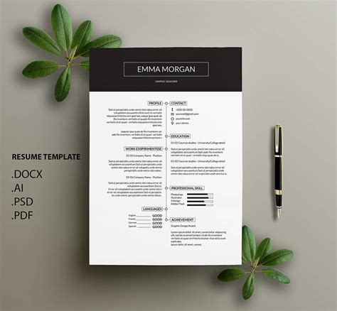 10 Free Minimalist Resume Templates For Word Download