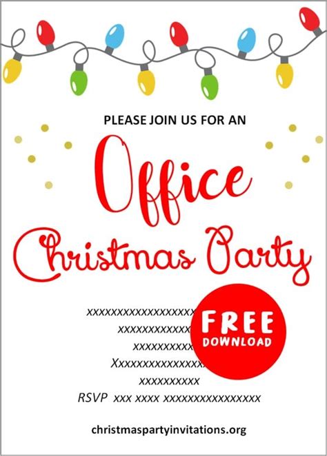 10 Free Office Christmas Party Invitation Templates