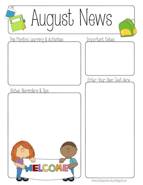 10 Free Printable Newsletter Templates For Teachers