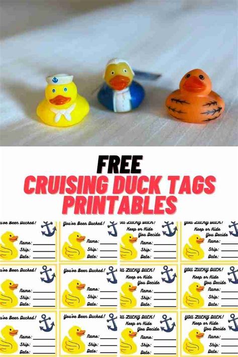 10 Free Tags Printable Cruising Ducks Templates