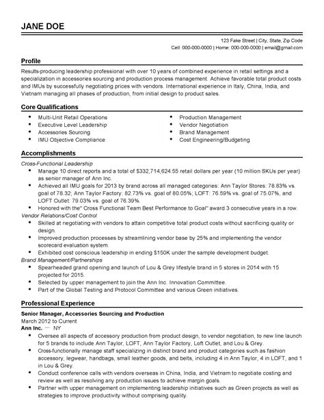 10 Proven Resume Templates For 10 Years Experience