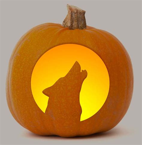 10 Spooky Wolf Pumpkin Carving Templates