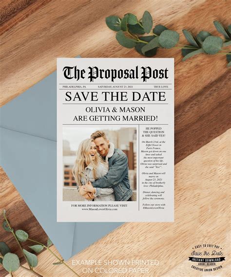 10 Unique Save The Date Templates On Etsy