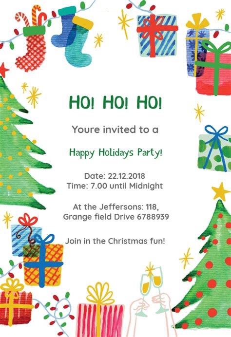 15 Free Christmas Party Invitation Templates