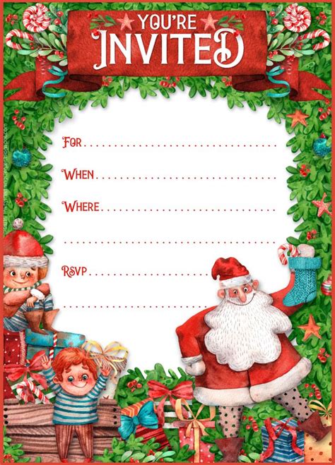 15 Free Printable Christmas Invitations Templates