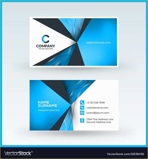 2 Sided Business Card Template Word Free Download