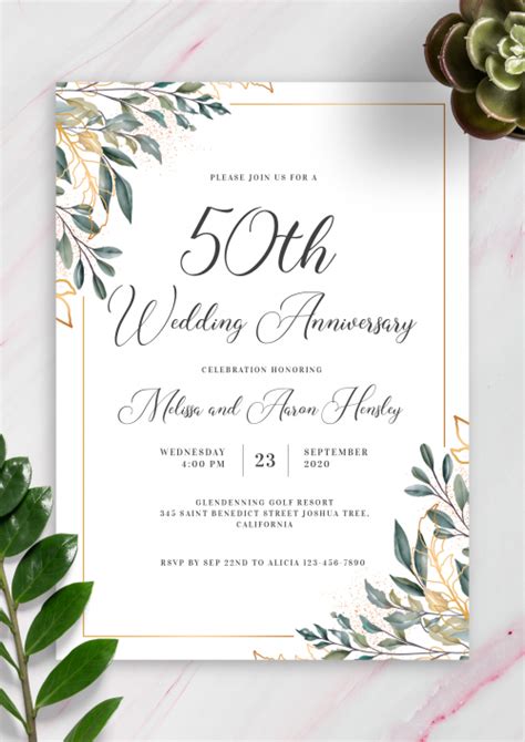 20 Free Anniversary Invitation Templates To Download