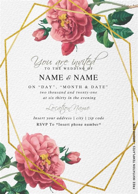 20 Free Floral Invitation Templates To Download