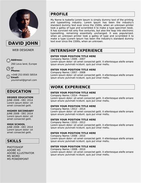 20 Free Pages Resume Templates To Download