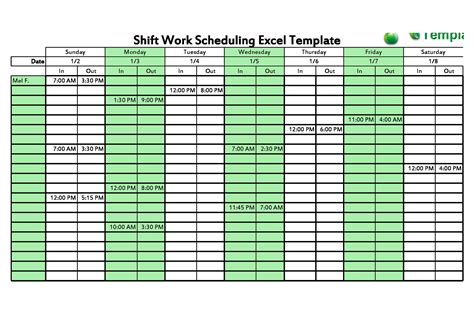 3 Crew 12 Hour Shift Schedule Template Free Download