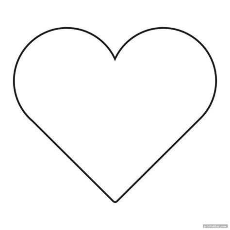 3 Inch Heart Template For Diy Crafts And Designs