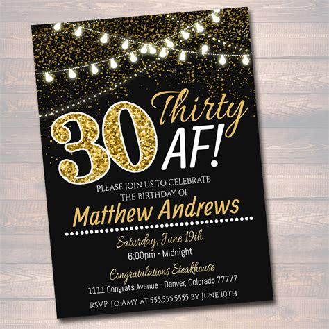 30 Free Templates For 30th Birthday Invitations