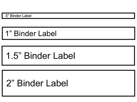 4 Inch Binder Spine Template For Microsoft Word