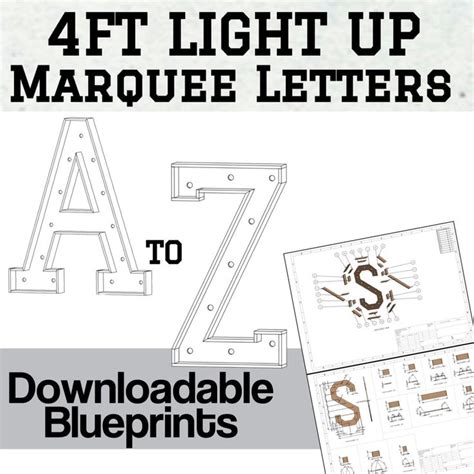 4ft Marquee Letter Template Diy Guide