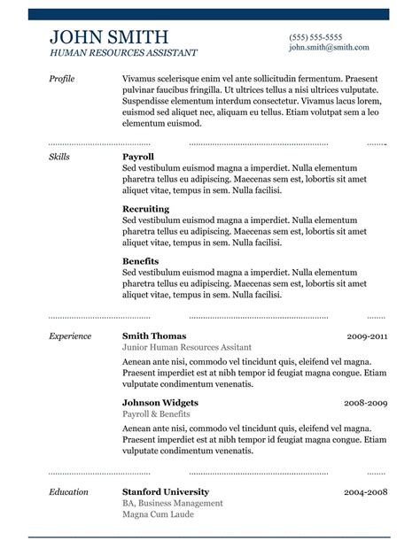 5 Best Resume Templates For Pages