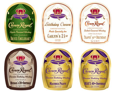 5 Crown Royal Label Templates