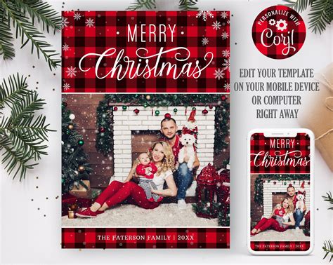 5 Customizable Etsy Christmas Card Templates