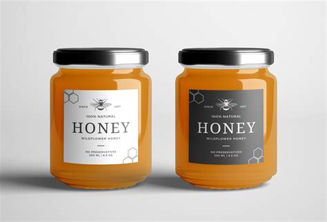 5 Customizable Honey Jar Labels Templates