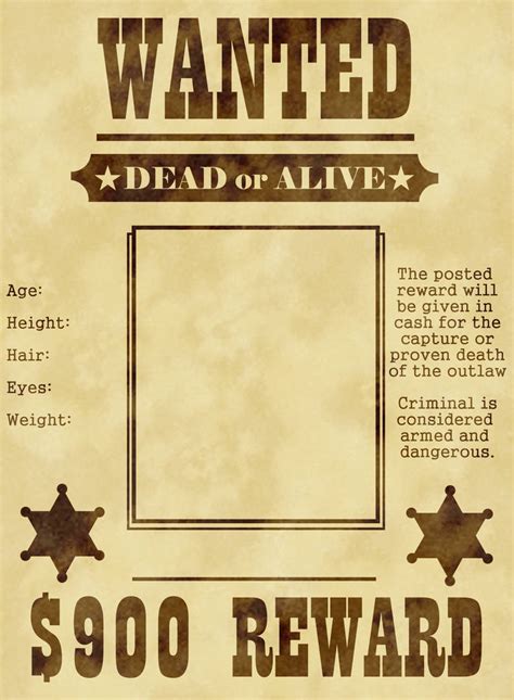 5 Customizable Wanted Poster Templates