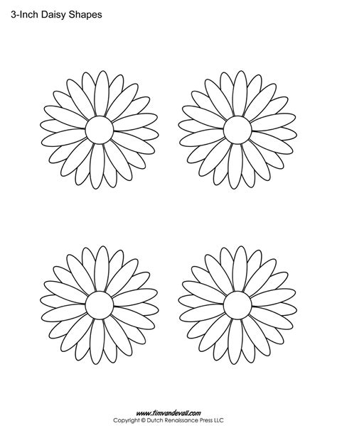 5 Cute Daisy Flower Templates To Print