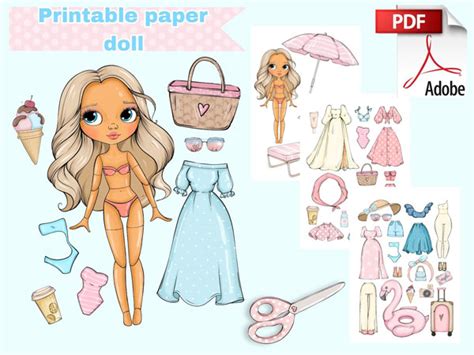 5 Cute Printable Paper Doll Templates