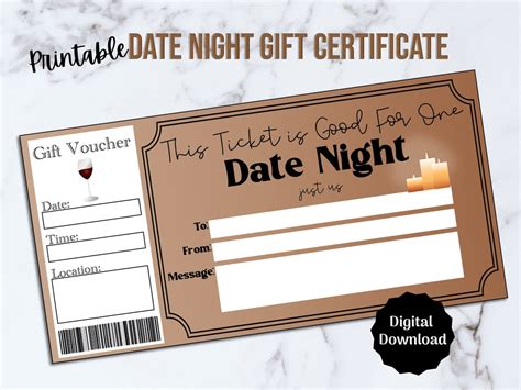 5 Date Night Gift Certificate Templates To Try