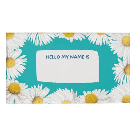 5 Easy Daisy Name Tag Templates