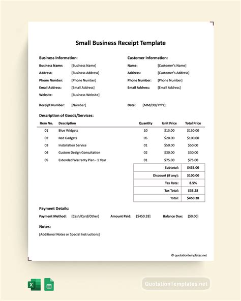 5 Easy Google Sheets Receipt Templates