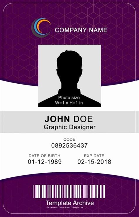 5 Easy Id Badge Templates In Word