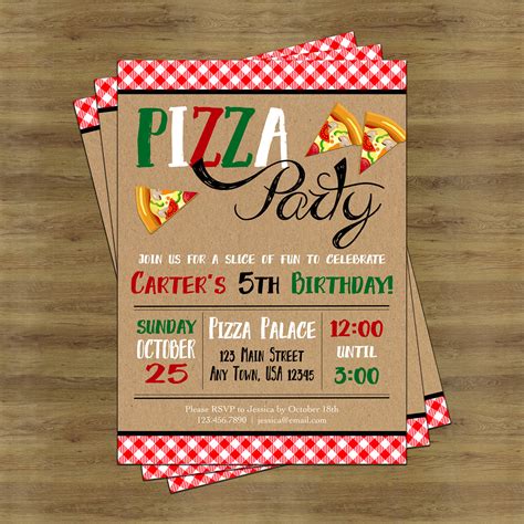 5 Easy Pizza Party Invite Templates