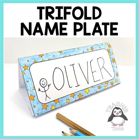 5 Easy Trifold Name Plate Template Designs