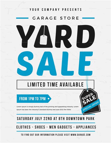 5 Easy Yard Sale Flyer Templates In Microsoft Word