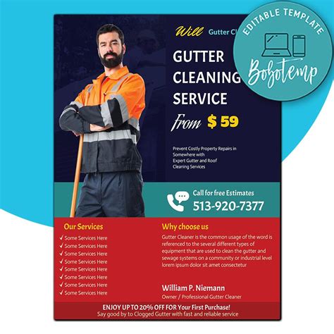 5 Effective Gutter Cleaning Flyer Templates