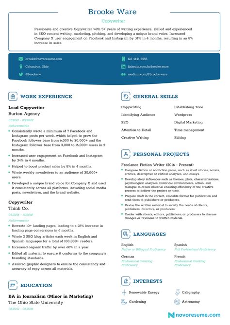 5 Effective Word Ats Resume Templates