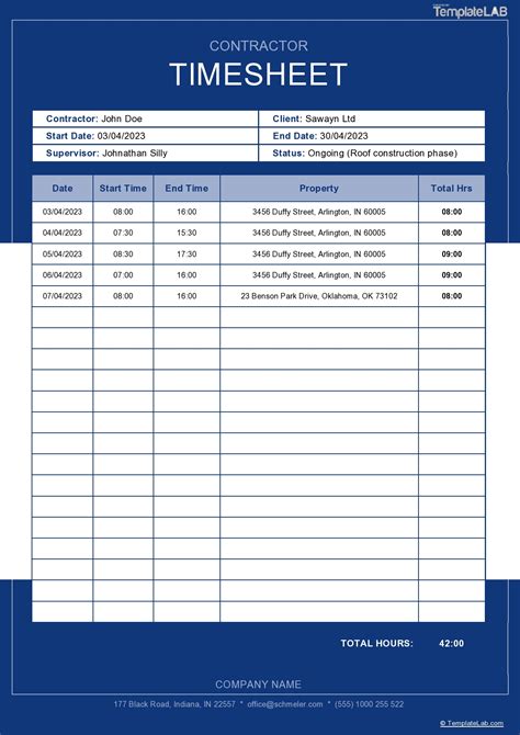 5 Essential Contractor Timesheet Templates In Excel