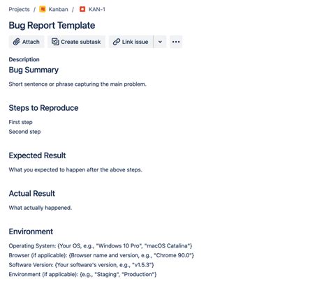 5 Essential Elements Of A Bug Report Jira Template