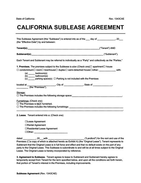 5 Essential Elements Of A California Sublet Lease Agreement