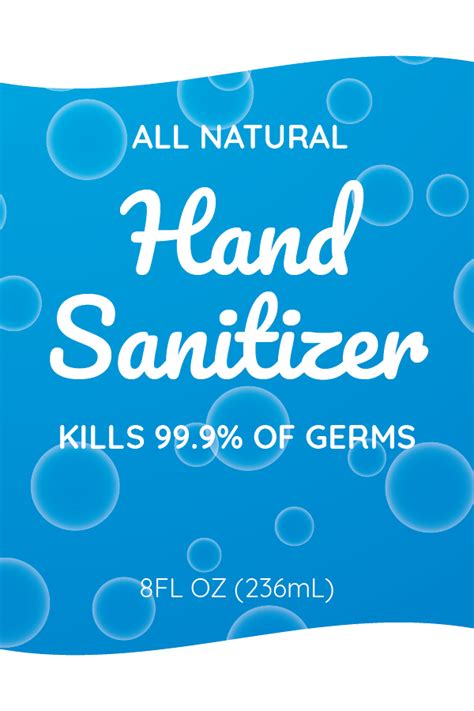 5 Essential Elements Of A Hand Sanitizer Label Template