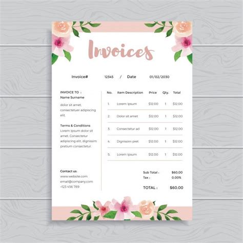 5 Essential Elements Of A Wedding Flower Invoice Template