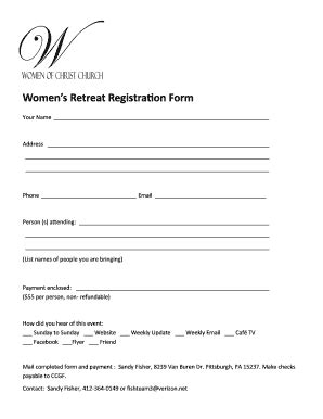 5 Essential Elements Of Womens Retreat Registration Form