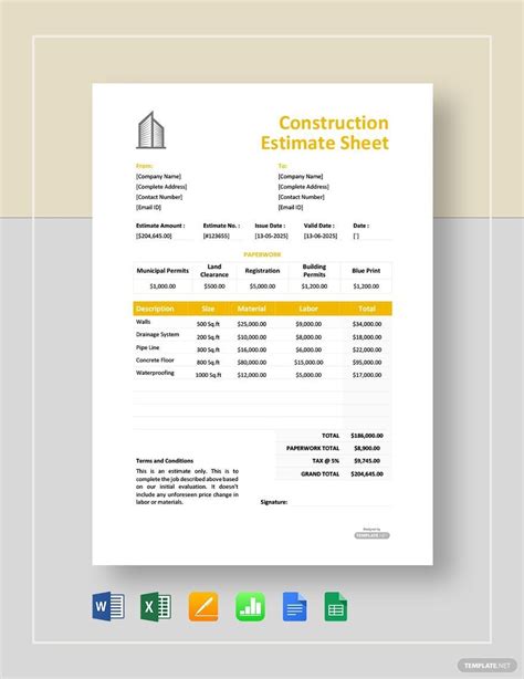 5 Essential Estimate Templates In Google Docs