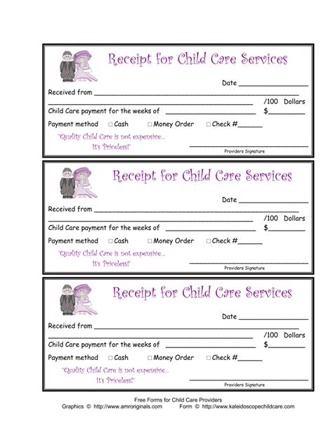 5 Essential Fsa Daycare Receipt Templates